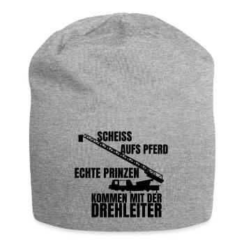 feuerwehr scheiss aufs Pferd echte Prinzen kommen - Jersey-Beanie - Grau meliert - Vorne