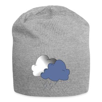 rainbow sun clouds weather rainbow sun cloud52 - Jersey Beanie - heather grey - Front
