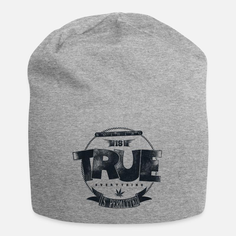 Nothing is true - Jersey Beanie - heather grey