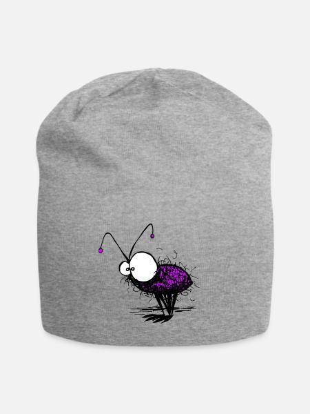Eintagsfliege Lustige Illustration - Jersey-Beanie - Grau meliert