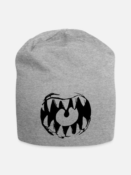 Große Klappe - Jersey-Beanie - Grau meliert