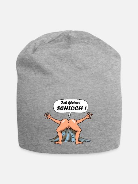 Das kleine Arschloch - Design - Jersey-Beanie - Grau meliert
