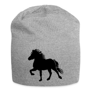 Powerful Icelandic Horse Tölt, Icelandic, Icelandic Pony - Jersey Beanie - heather grey - Front