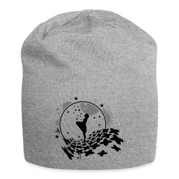 The Sterntal girls with stars - Jersey Beanie - heather grey - Front