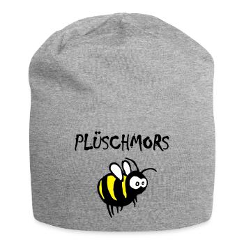 Plüschmors, Hummel, Plattdeutsch - Jersey-Beanie - Grau meliert - Vorne