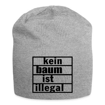 Kein baum ist illegal - Jersey-Beanie - Grau meliert - Vorne