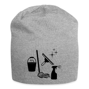 Reiniger Fensterreiniger Logo - Jersey-Beanie - Grau meliert - Vorne