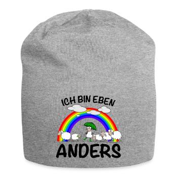 Anders sein Einzigartig - Jersey-Beanie - Grau meliert - Vorne