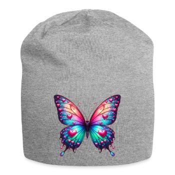 Coeur papillon Coeurs Coeurs Coeurs Coeurs - Bonnet en jersey - gris chiné - Devant