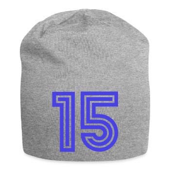 15. 15 YEARS. 15th ANNIVERSARY. 15 YEAR ANNIVERSARY. - Jersey Beanie - heather grey - Front