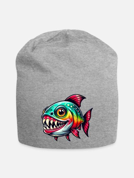 Piranha - Jersey-Beanie - Grau meliert