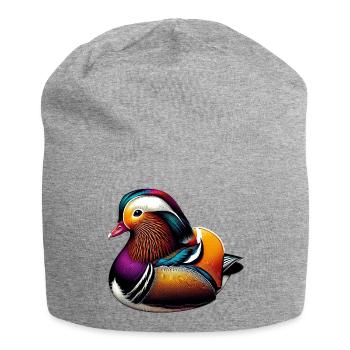 Canard mandarin - Bonnet en jersey - gris chiné - Devant