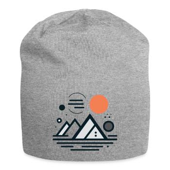 Gebirge - Jersey-Beanie - Grau meliert - Vorne