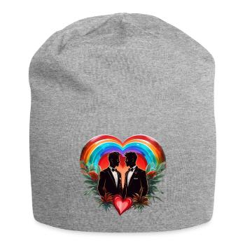 The magic of the moment: elegant cheerful silhouettes - Jersey Beanie - heather grey - Front