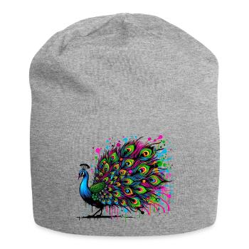 Pfau - Jersey-Beanie - Grau meliert - Vorne