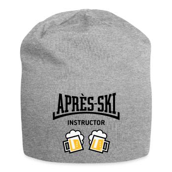 Après-Ski Instructor (Bier Apres Ski Konkav POS3C) - Jersey-Beanie - Grau meliert - Vorne