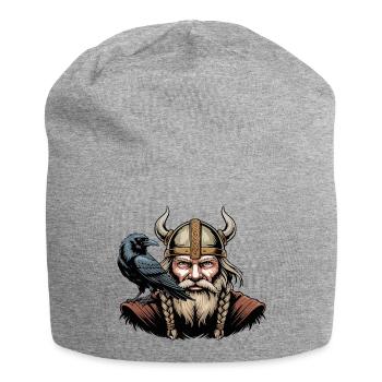 Viking Viking Legend Sailor Odin Raven Fighter - Jersey Beanie - heather grey - Front