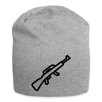 Submachine gun - Jersey Beanie - heather grey - Front