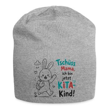KiTa Abschied Bunny - Jersey-Beanie - Grau meliert - Vorne
