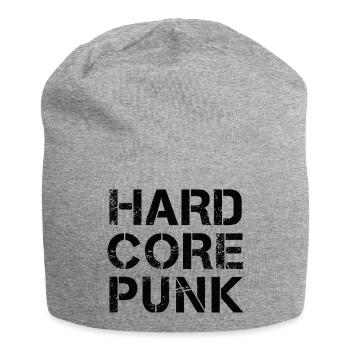 Hardcore Punk Distressed Typografie - Jersey-Beanie - Grau meliert - Vorne