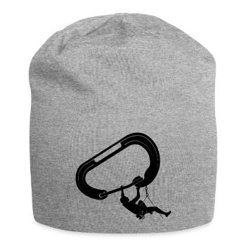 climbing, bouldering, rock climbing, mountains, mountaineering - Jersey Beanie - heather grey - Front