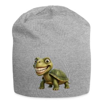 Funny Smile Turtle – Happy Shell - Jersey-Beanie - Grau meliert - Vorne