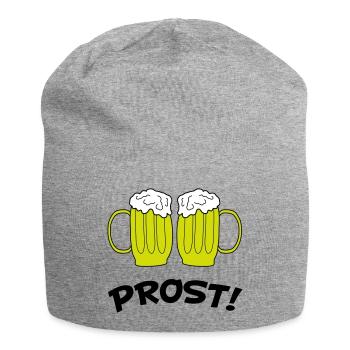 Zweier Bierkrüge Anstoß - Jersey-Beanie - Grau meliert - Vorne