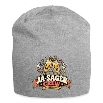 JA-SAGER Crew – Mission Hochzeit - Jersey-Beanie - Grau meliert - Vorne