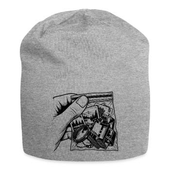 Suchtfoto Argentique – Filmverpackungsbeutel - Jersey-Beanie - Grau meliert - Vorne