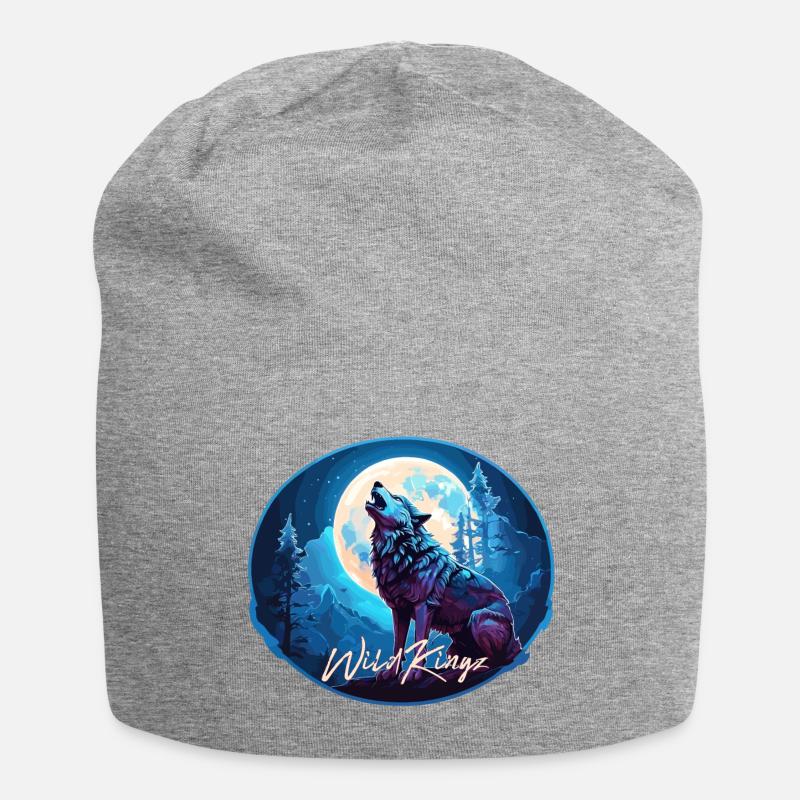 Wolf - Jersey-Beanie - Grau meliert