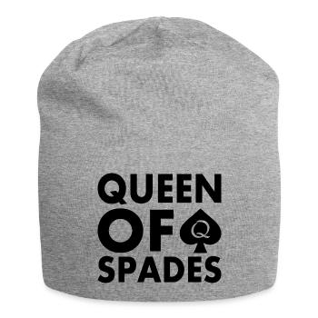 Queen of spades - Jersey Beanie - heather grey - Front