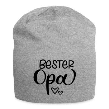 Bester Opa - Jersey-Beanie - Grau meliert - Vorne