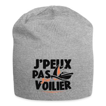 Je Peux Pas J'ai Voilier Cadeau De Voile - Bonnet en jersey - gris chiné - Devant