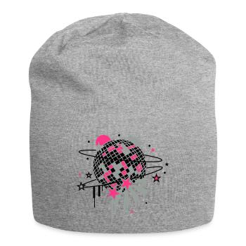 Disco Kugel - Jersey-Beanie - Grau meliert - Vorne