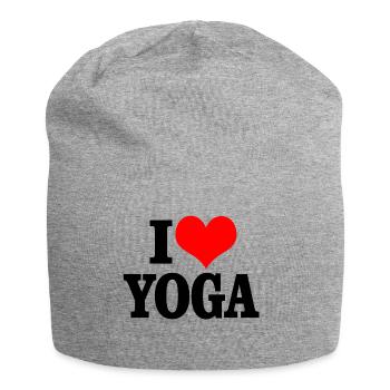 I love yoga - Jersey Beanie - heather grey - Front