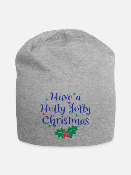 Weihnachten - Jersey-Beanie - Grau meliert