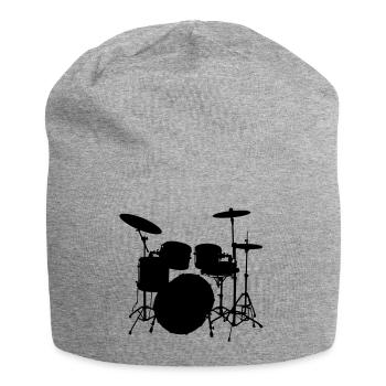 Schlagzeug - Jersey-Beanie - Grau meliert - Vorne