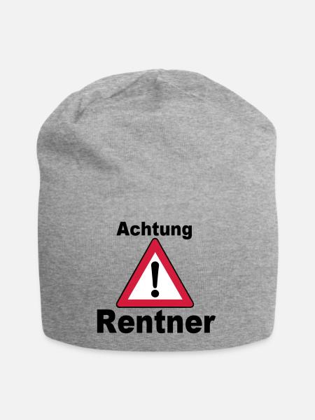 Rente Rentner Rentnerin Berufe Achtung Rentner(25) - Jersey-Beanie - Grau meliert