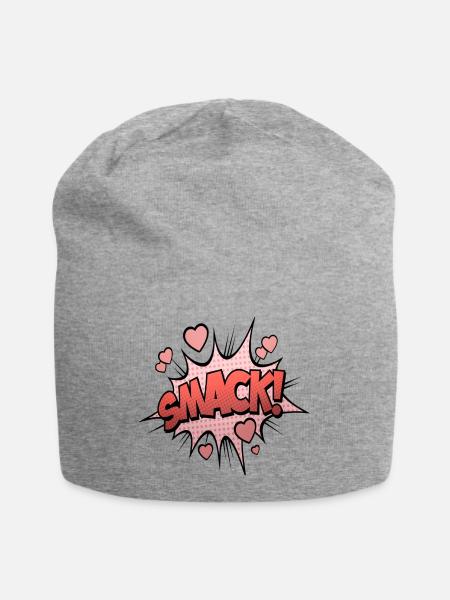 Pop-Art - Smack! - Jersey-Beanie - Grau meliert