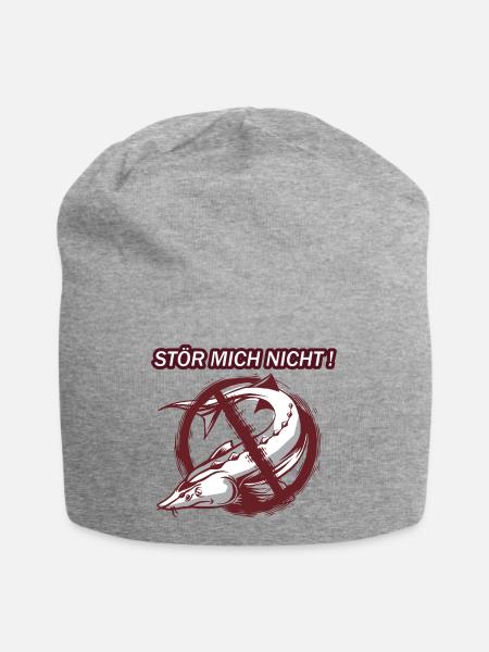 Stör mich nicht Fisch Angeln - Jersey-Beanie - Grau meliert