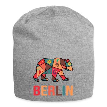 Hauptstad Berlin Grand motif pour les Berlinois - Bonnet en jersey - gris chiné - Devant