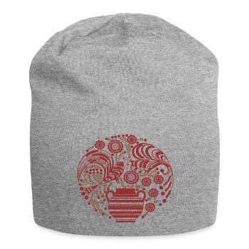 Bridal päll from Delsbo - Jersey Beanie - heather grey - Front