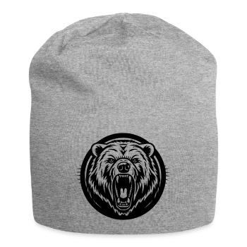 Grizzly Bär - Jersey-Beanie - Grau meliert - Vorne