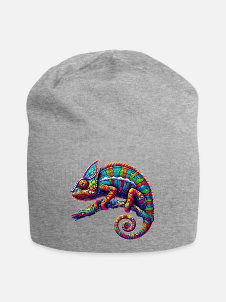 Chamäleon - Jersey-Beanie - Grau meliert