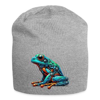 Robot Frog - Jersey Beanie - heather grey - Front