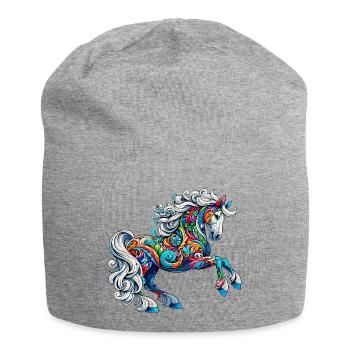 Horse - Jersey Beanie - heather grey - Front