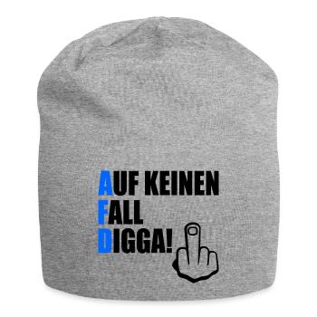 auf keinen fall digga - Jersey-Beanie - Grau meliert - Vorne