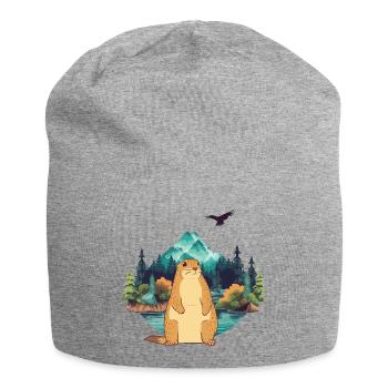 Murmeltier - Jersey-Beanie - Grau meliert - Vorne