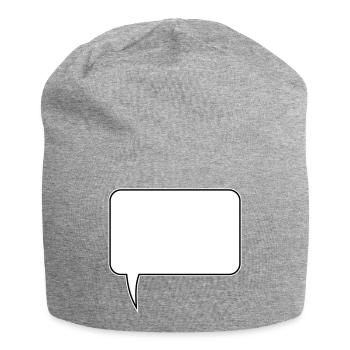 Conception rectangulaire de bulle de dialogue - Bonnet en jersey - gris chiné - Devant
