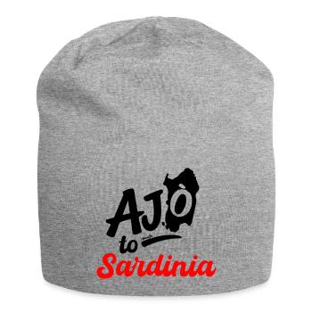ajó nach Sardinien, ajó in Sardinien! - Jersey-Beanie - Grau meliert - Vorne